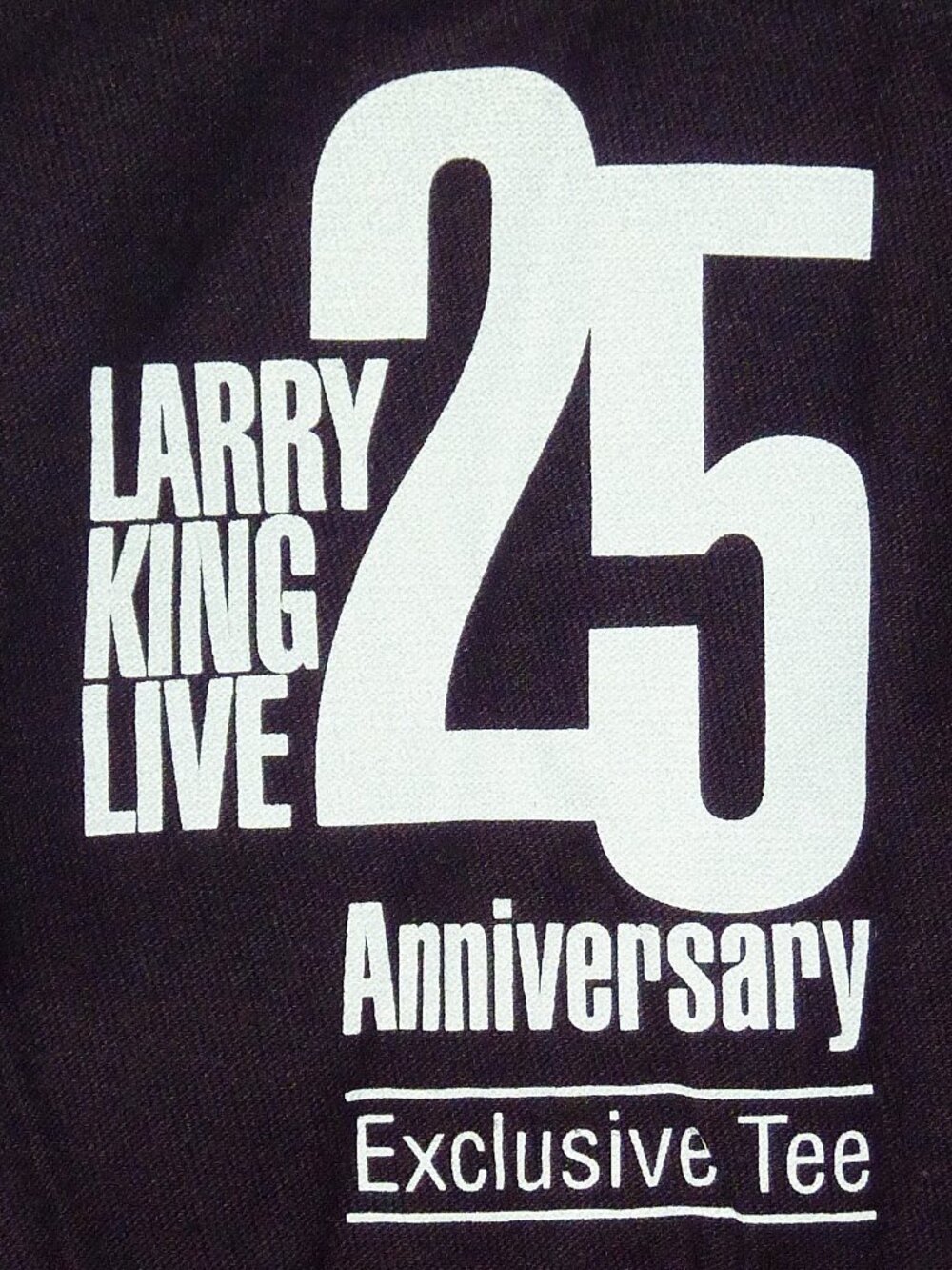 CNN Promo Shirt LARRY KING LIVE 25th Anniversary Talk Show news advertisement